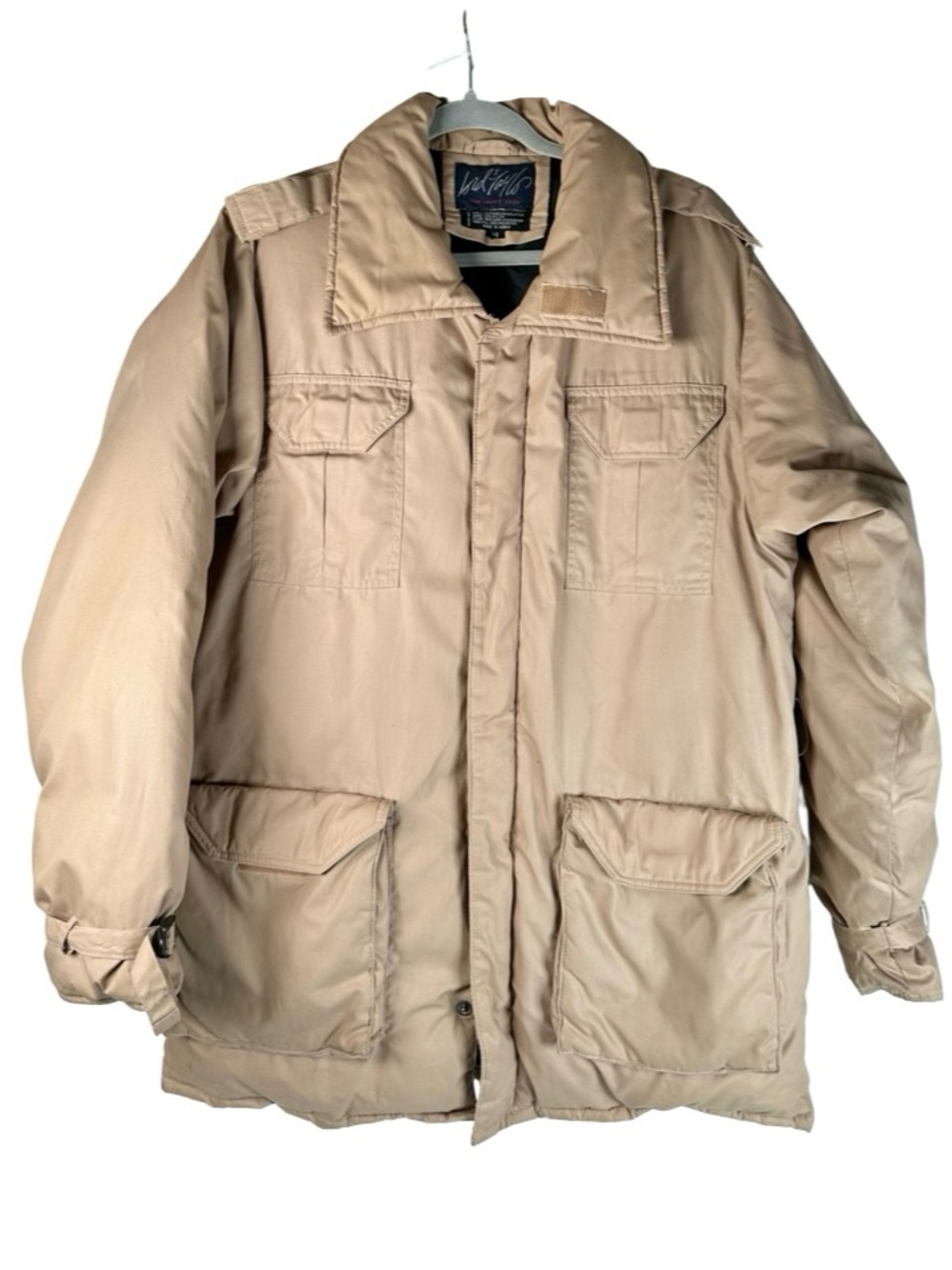 Lord & Taylor Khaki Tan Down Insulated Utility Parka Jacket Vintage Men’s Medium